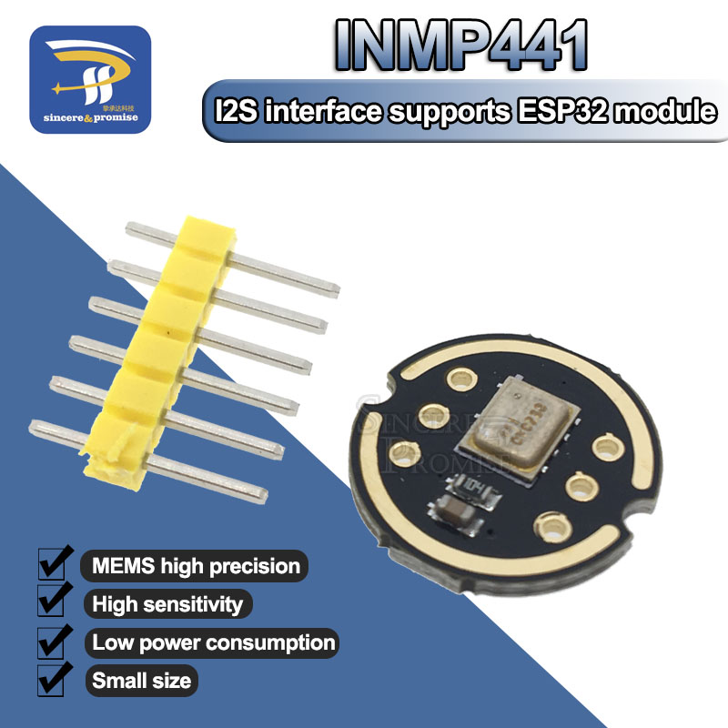 Breadboard 400 Point - Modul Mikrofon Omniarah Antarmuka I2S INMP441