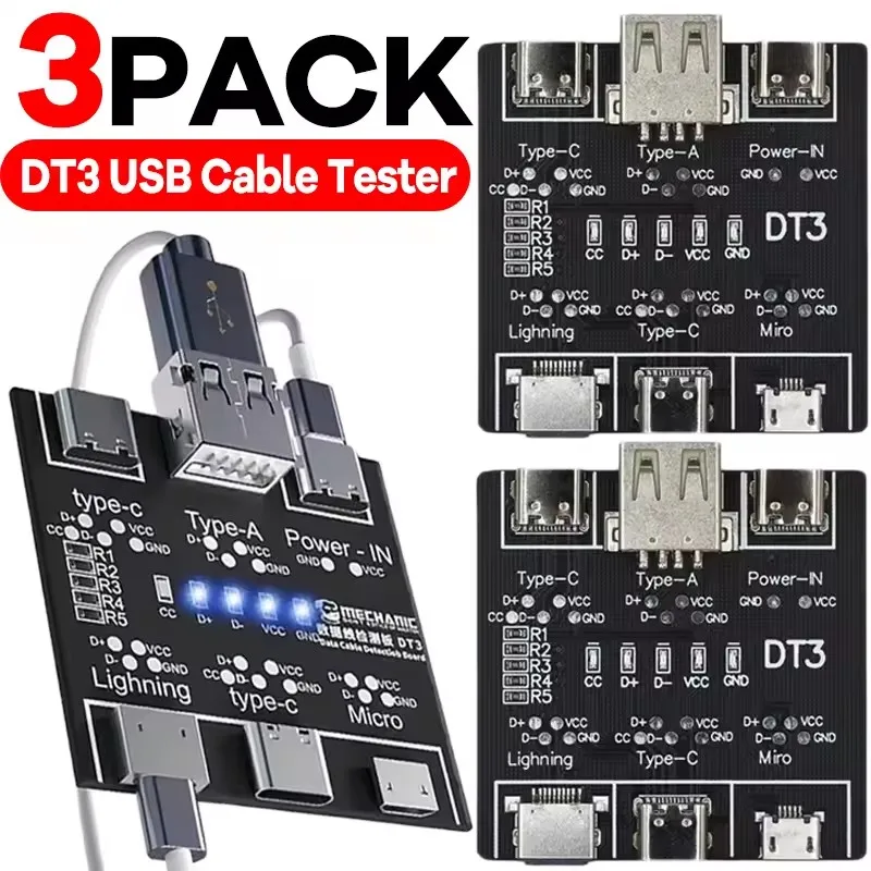 Micro Usb Cable - 1-3 buah Papan Penguji Kabel Data