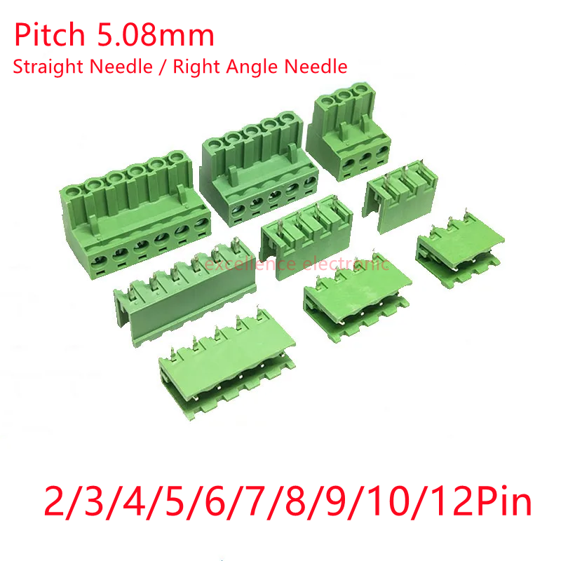 Screw Terminal Block - 5 Pasang Blok Terminal 5.08Mm 2/3/4/5/6/7/8/9/10/12P