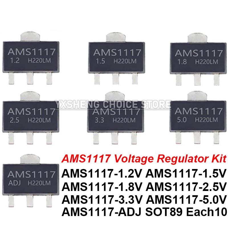 70PCS = 7 Jenis * 10PCS AMS111 - Ams1117 Module ulasan dan harga