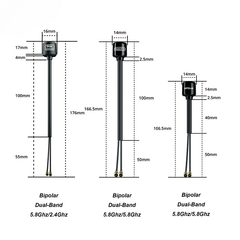 Antena Flywoo Bipolar Dual-Ban - Antenna 2.4Ghz ulasan dan harga
