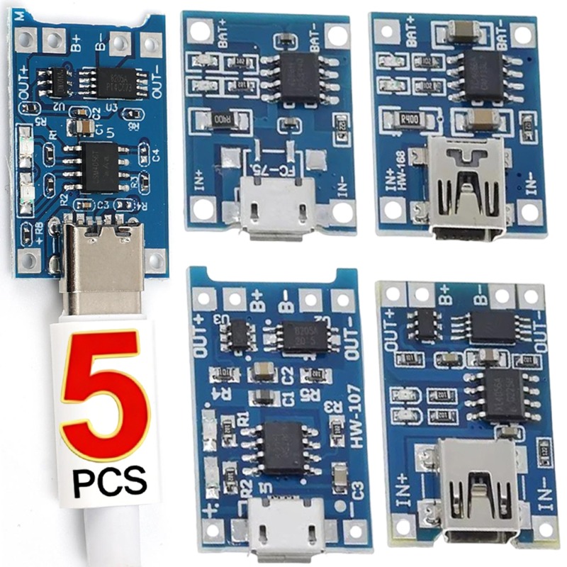 5V 3A Micro/Tipe-c/Mini 18650  - Li Ion Charger Module ulasan dan harga