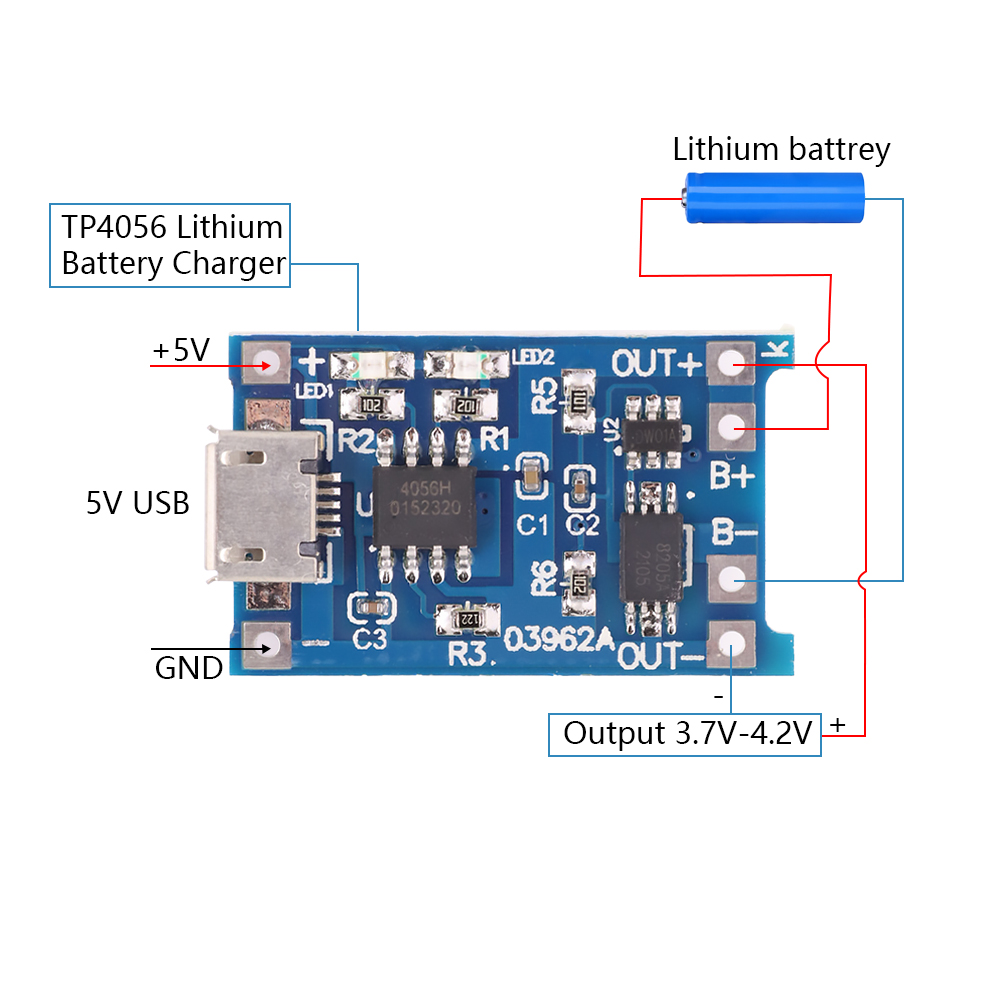 1/5/10 buah tipe-c/Micro/Mini  - Tp4056 Module ulasan dan harga
