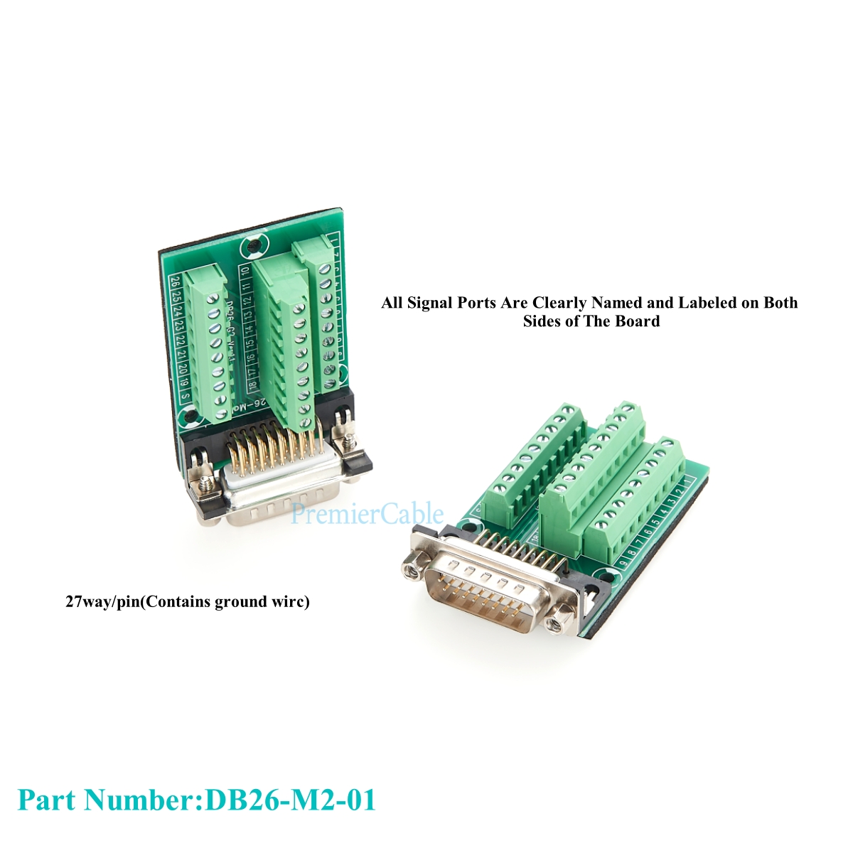 DB26 Male to Terminal Block Ma - Screw Terminal Block ulasan dan harga