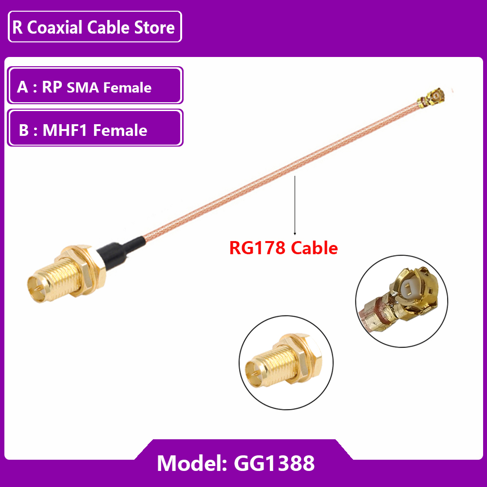 1PC UFL u.FL MHF Female ke SMA - Ipex Connector ulasan dan harga